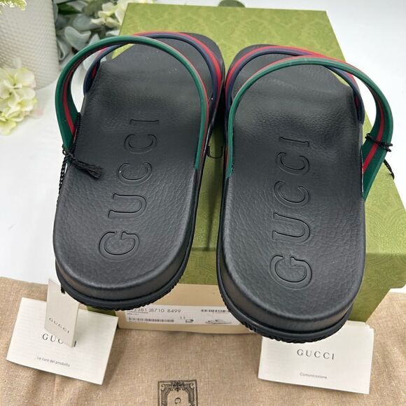 Men’s Gucci, Agrado double strap sandals size 11, made in Italy - Picture 6 of 11